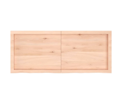 Estante de pared madera maciza roble sin tratar 120x50x(2-4) cm