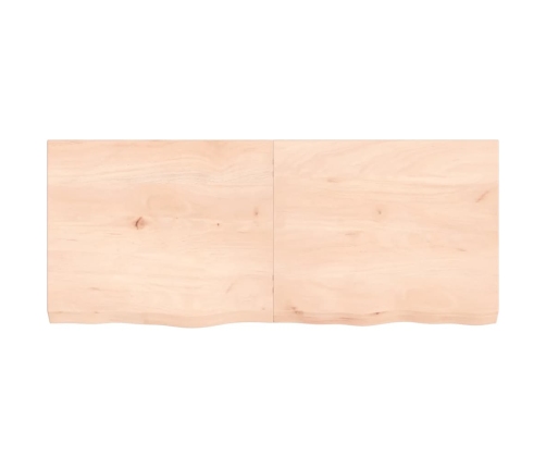 vidaXL Estante de pared madera maciza roble sin tratar 120x50x(2-6) cm