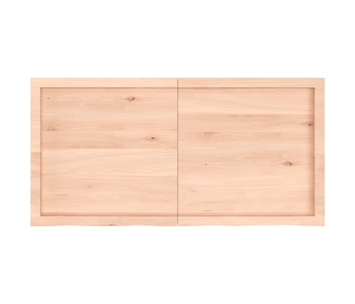 Estante de pared madera maciza roble sin tratar 120x60x(2-4) cm