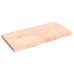 Estante de pared madera maciza roble sin tratar 120x60x(2-6) cm