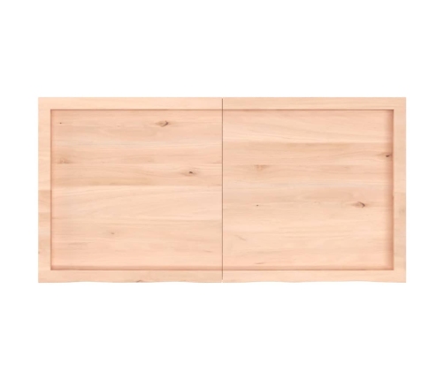 Estante de pared madera maciza roble sin tratar 120x60x(2-6) cm