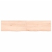 Estante de pared madera maciza roble sin tratar 140x30x(2-4) cm