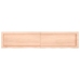 Estante de pared madera maciza roble sin tratar 140x30x(2-4) cm