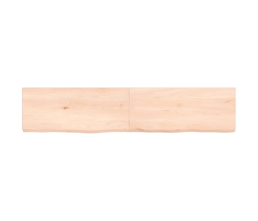 vidaXL Estante de pared madera maciza roble sin tratar 140x30x(2-6) cm