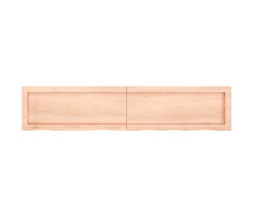 vidaXL Estante de pared madera maciza roble sin tratar 140x30x(2-6) cm