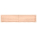 vidaXL Estante de pared madera maciza roble sin tratar 140x30x(2-6) cm