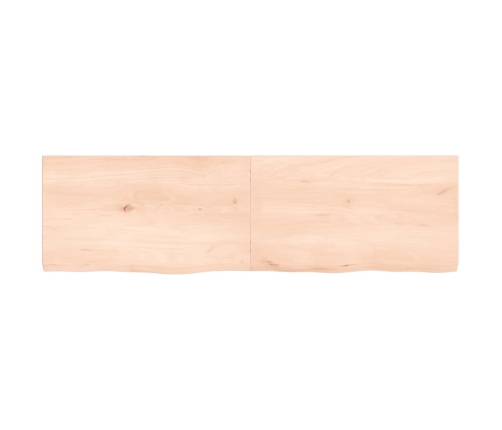 Estante de pared madera maciza roble sin tratar 140x40x(2-4) cm