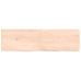 Estante de pared madera maciza roble sin tratar 140x40x(2-4) cm