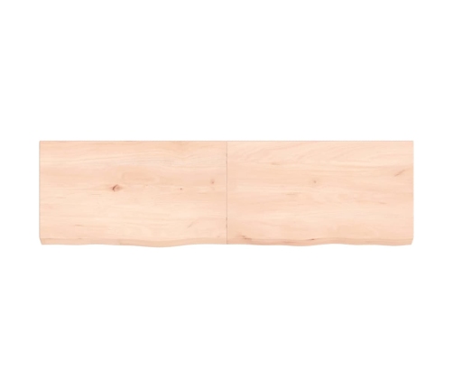 Estante de pared madera maciza roble sin tratar 140x40x(2-6) cm