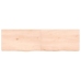 Estante de pared madera maciza roble sin tratar 140x40x(2-6) cm