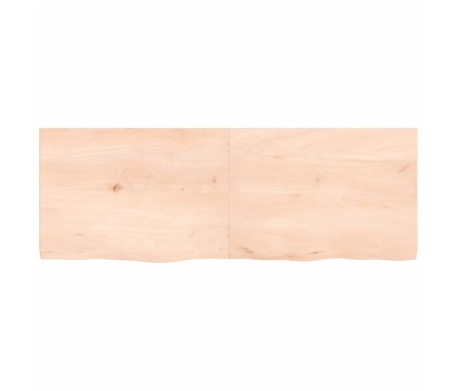 vidaXL Estante de pared madera maciza roble sin tratar 140x50x(2-4) cm