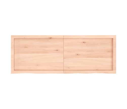 vidaXL Estante de pared madera maciza roble sin tratar 140x50x(2-4) cm