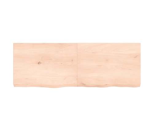 vidaXL Estante de pared madera maciza roble sin tratar 140x50x(2-6) cm