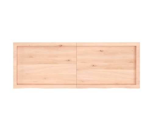 vidaXL Estante de pared madera maciza roble sin tratar 140x50x(2-6) cm