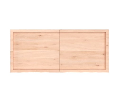 vidaXL Estante de pared madera maciza roble sin tratar 140x60x(2-4) cm