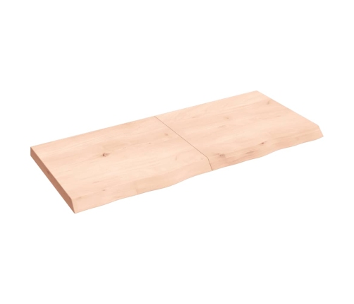 vidaXL Estante de pared madera maciza roble sin tratar 140x60x(2-6) cm