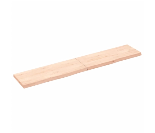 vidaXL Estante de pared madera maciza roble sin tratar 160x30x(2-4) cm