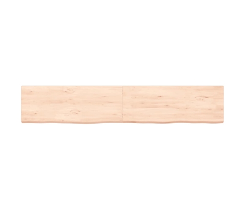 vidaXL Estante de pared madera maciza roble sin tratar 160x30x(2-4) cm