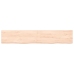 vidaXL Estante de pared madera maciza roble sin tratar 160x30x(2-4) cm