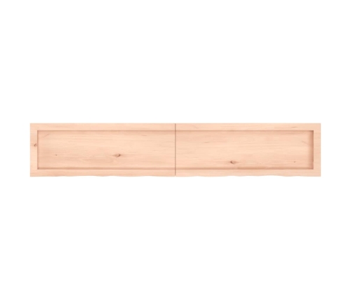 vidaXL Estante de pared madera maciza roble sin tratar 160x30x(2-4) cm