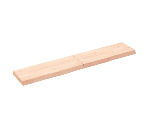 vidaXL Estante de pared madera maciza roble sin tratar 160x30x(2-6) cm