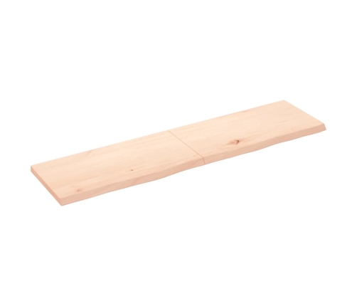 vidaXL Estante de pared madera maciza roble sin tratar 160x40x(2-4) cm