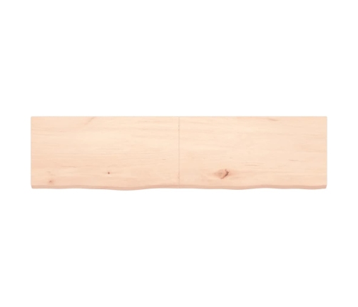 vidaXL Estante de pared madera maciza roble sin tratar 160x40x(2-4) cm