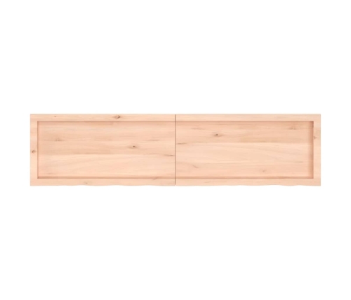 vidaXL Estante de pared madera maciza roble sin tratar 160x40x(2-4) cm