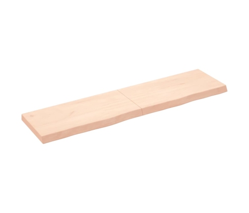 vidaXL Estante de pared madera maciza roble sin tratar 160x40x(2-6) cm