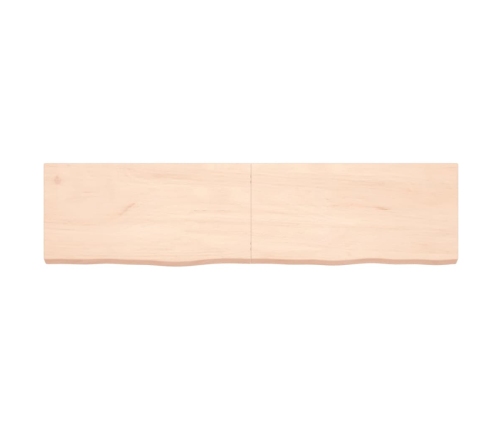 vidaXL Estante de pared madera maciza roble sin tratar 160x40x(2-6) cm