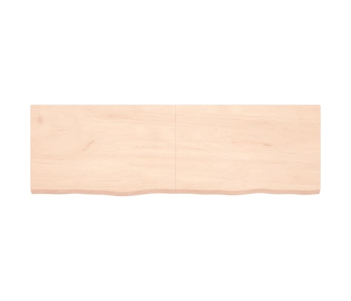 Estante de pared madera maciza roble sin tratar 160x50x(2-4) cm