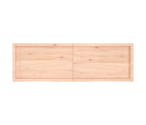 Estante de pared madera maciza roble sin tratar 160x50x(2-4) cm