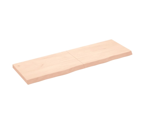 vidaXL Estante de pared madera maciza roble sin tratar 160x50x(2-6) cm