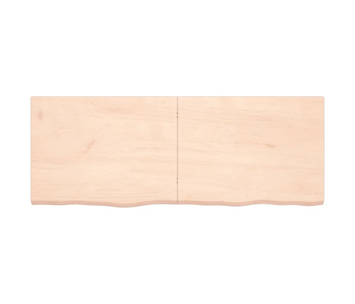 vidaXL Estante de pared madera maciza roble sin tratar 160x60x(2-4) cm