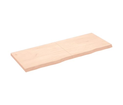 Estante de pared madera maciza roble sin tratar 160x60x(2-6) cm