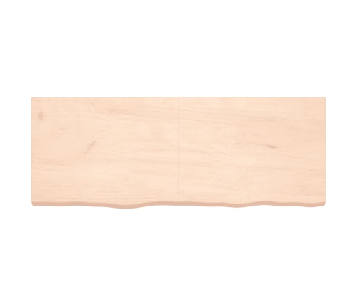 Estante de pared madera maciza roble sin tratar 160x60x(2-6) cm