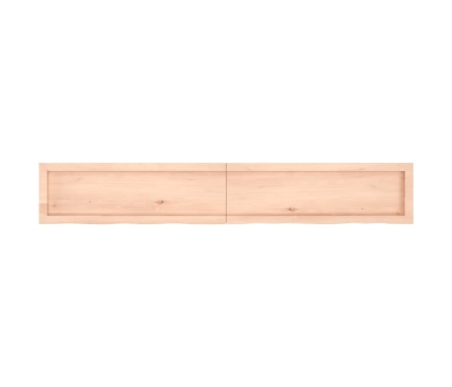 Estante de pared madera maciza roble sin tratar 180x30x(2-4) cm