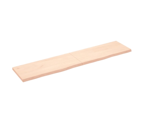 Estante de pared madera maciza roble sin tratar 180x40x(2-4) cm