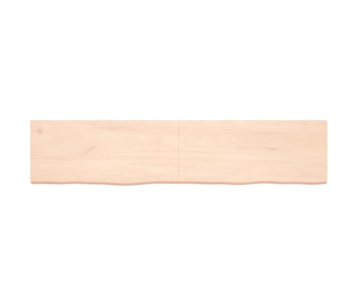 Estante de pared madera maciza roble sin tratar 180x40x(2-4) cm