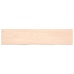 Estante de pared madera maciza roble sin tratar 180x40x(2-4) cm