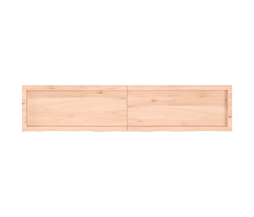 Estante de pared madera maciza roble sin tratar 180x40x(2-4) cm