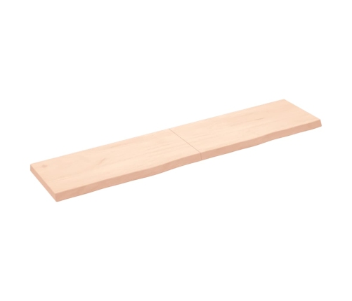 vidaXL Estante de pared madera maciza roble sin tratar 180x40x(2-6) cm