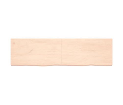 Estante de pared madera maciza roble sin tratar 180x50x(2-4) cm