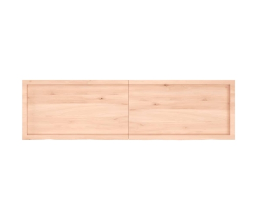 Estante de pared madera maciza roble sin tratar 180x50x(2-4) cm