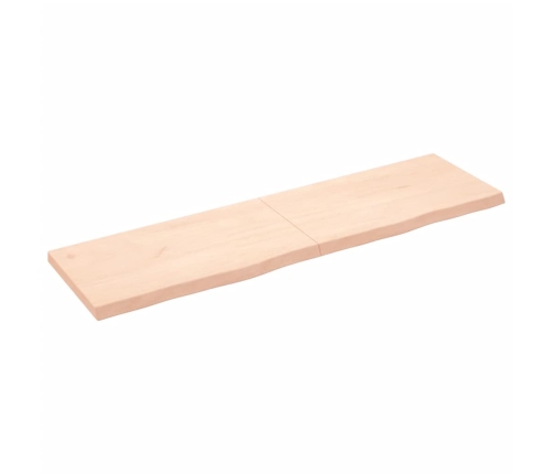 Estante de pared madera maciza roble sin tratar 180x50x(2-6) cm