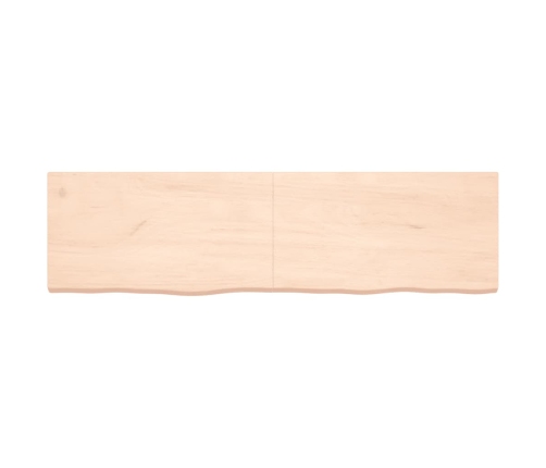 Estante de pared madera maciza roble sin tratar 180x50x(2-6) cm