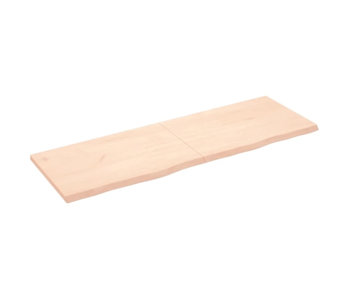 Estante de pared madera maciza roble sin tratar 180x60x(2-4) cm