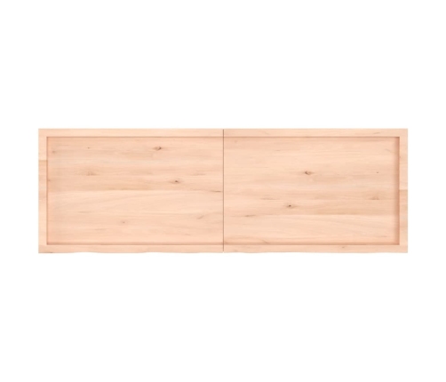 Estante de pared madera maciza roble sin tratar 180x60x(2-4) cm