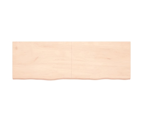 Estante de pared madera maciza roble sin tratar 180x60x(2-4) cm