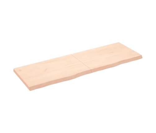 Estante de pared madera maciza roble sin tratar 180x60x(2-6) cm